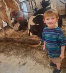 Parish Family outing at local Dairy Farm